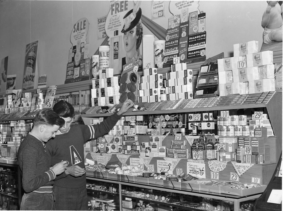 Boys in Drugstore