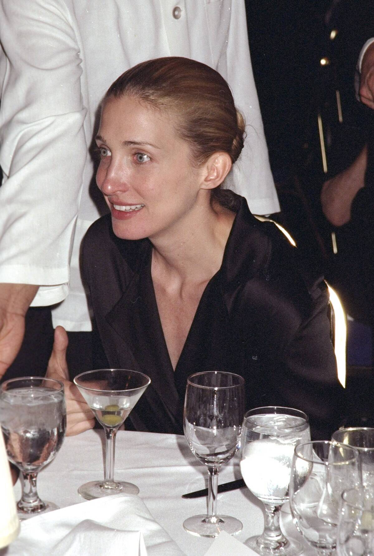 Carolyn Bessette Kennedy at the Supper Club for the party fo