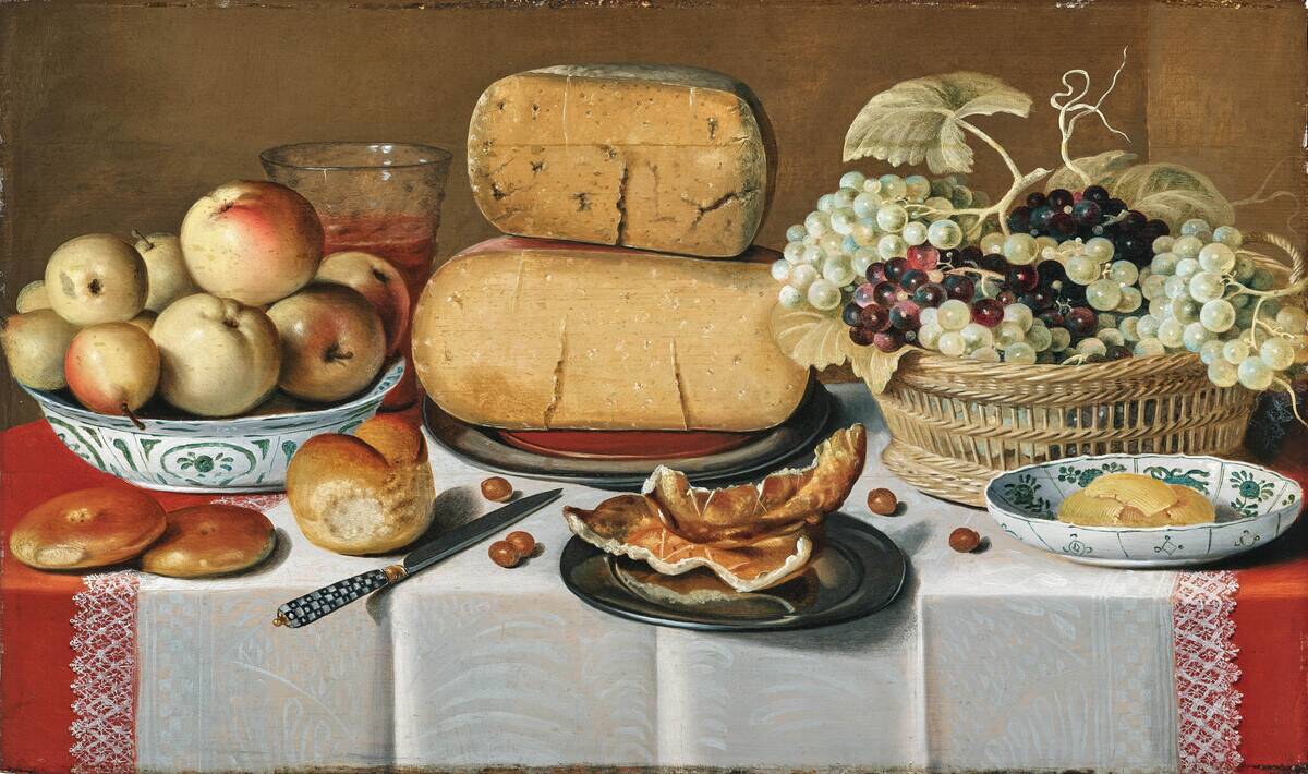 Cheeses On A Pewter Plate