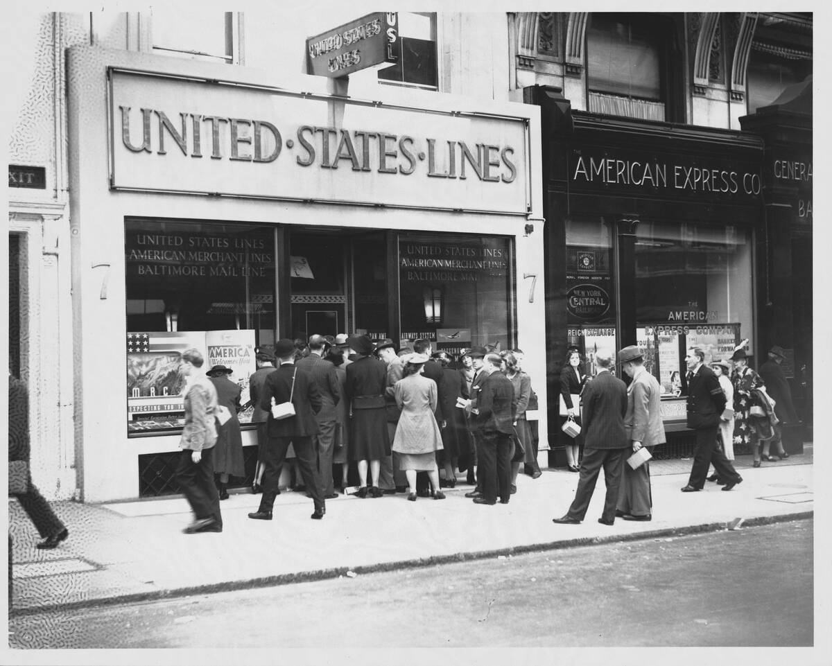 Crowd at Travel Agent