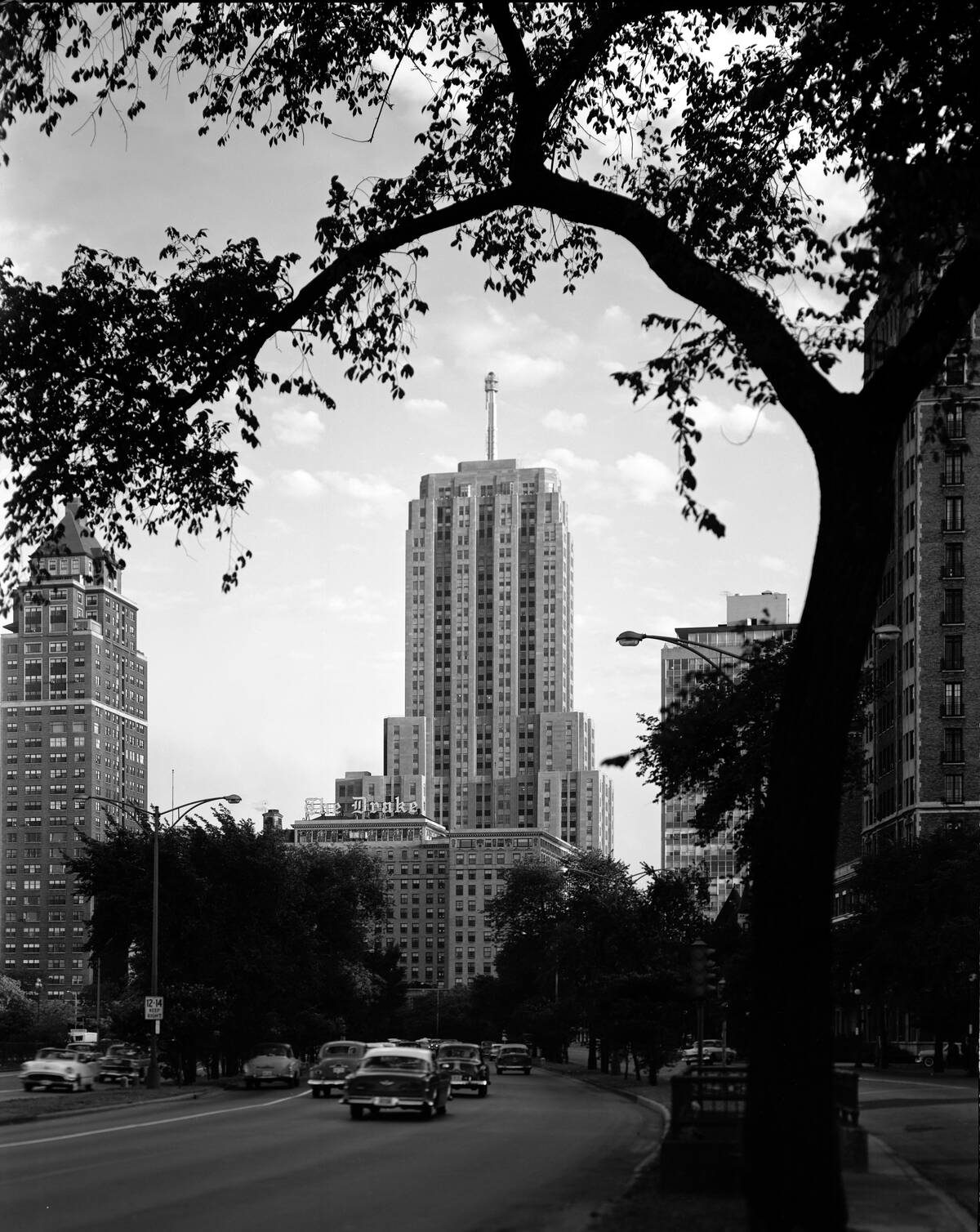 Drake Hotel & Palmolive Building On Lake Shore Dr