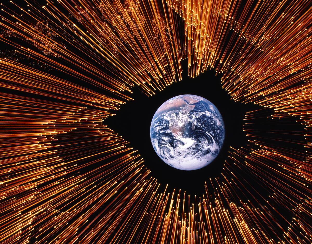 EARTH SURROUNDED BY GOLDEN...
