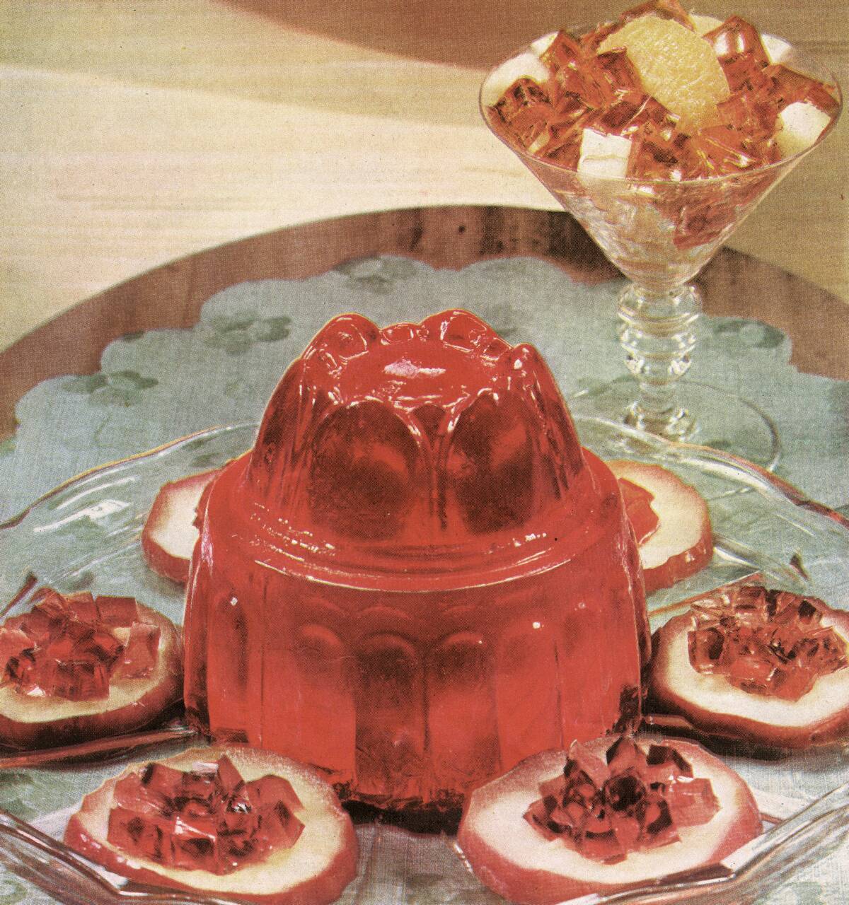 Gelatin Salad On Serving Plate