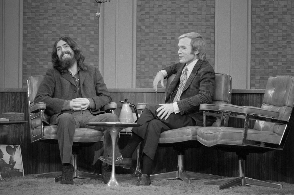 George Harrison on Set with Dick Cavett