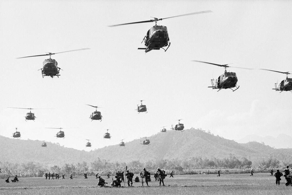 Helicopters Landing in Vietnam