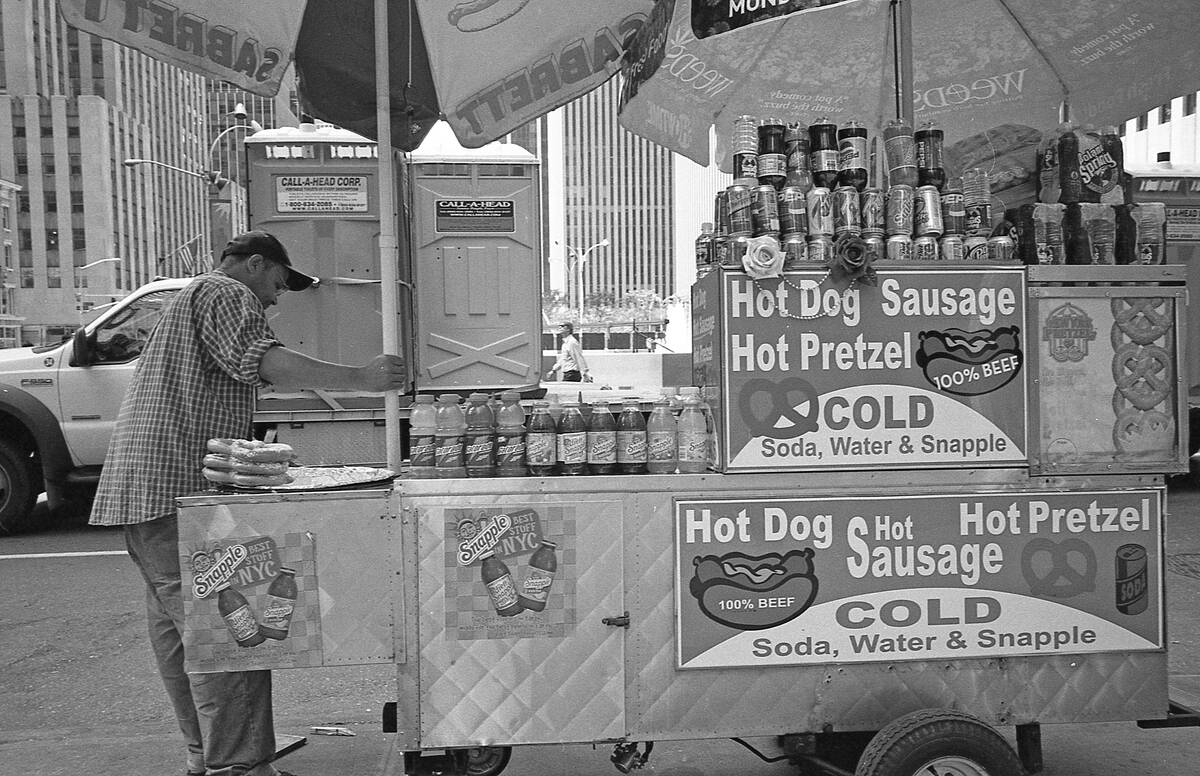 Hot Dog Vendor On West 50th Street