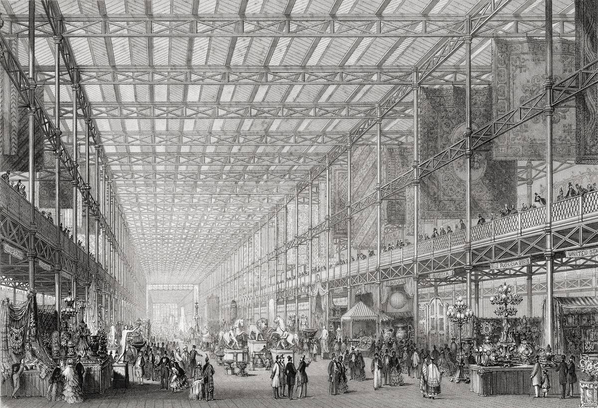 Interior Of The Great Exhibition Of The Works Of Industry Of All Nations In Hyde Park