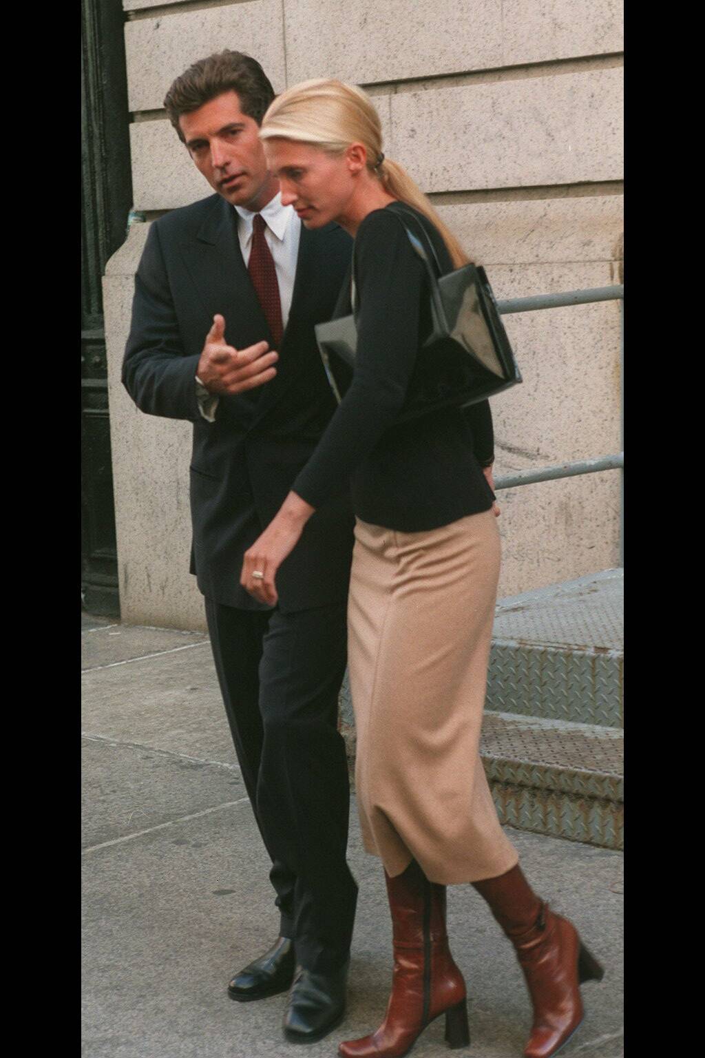 JOHN JOHN KENNEDY AND HIS WIFE CAROLYN IN NEW YORK