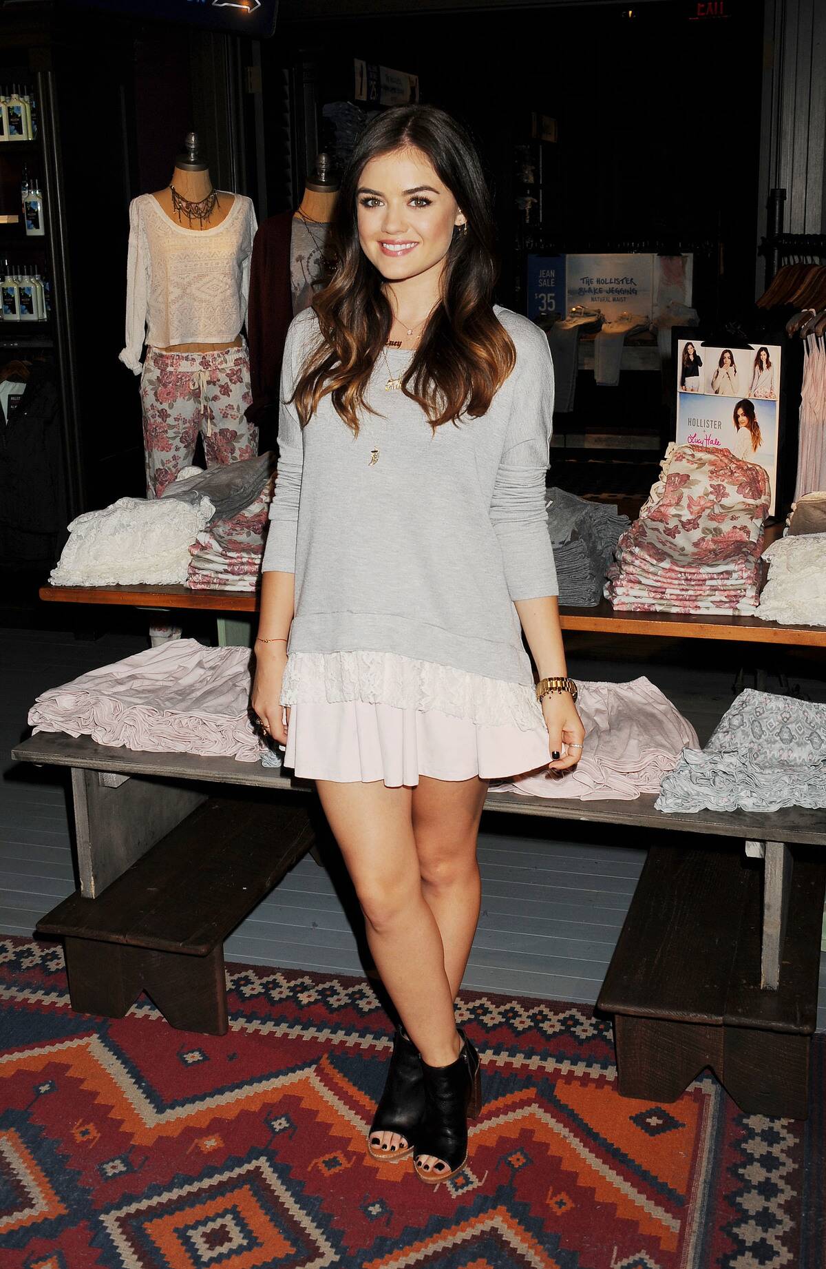 Lucy Hale Makes Personal Appearance At The Hollister Store At Westfield Century City To Launch Her First Collection