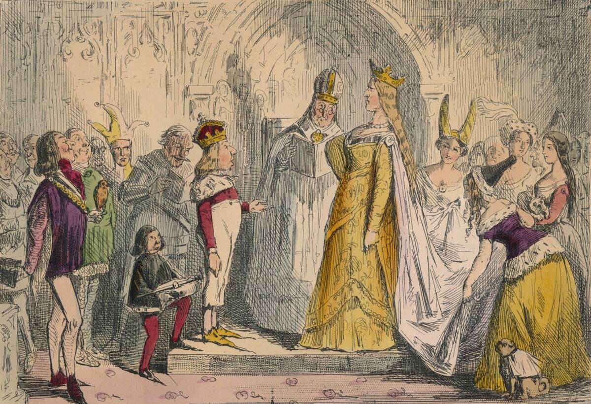 Marriage of Henry the Sixth and Margaret of Anjou, 1850. Artist: John Leech