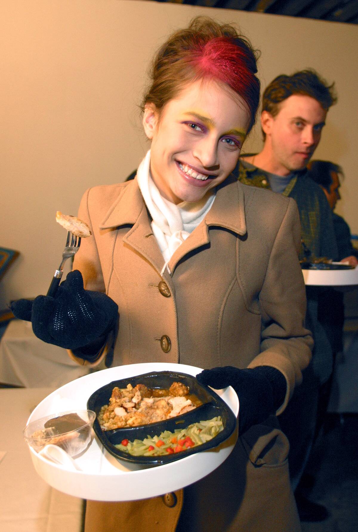Mercedes-Benz Fashion Week Fall 2003 Collections - Cynthia Rowley Team Enjoys Swanson TV Dinners