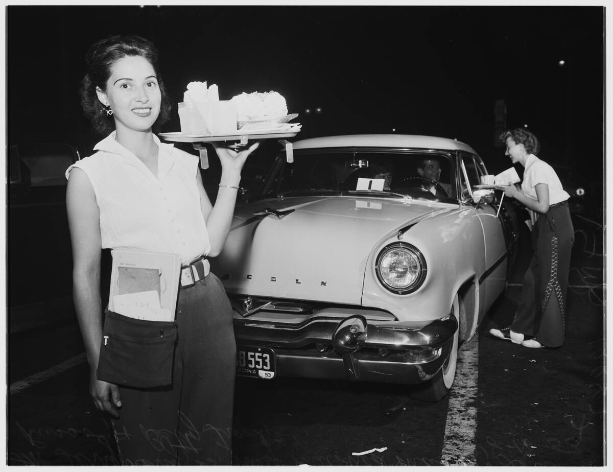 Night jobs feature (carhops), 1953