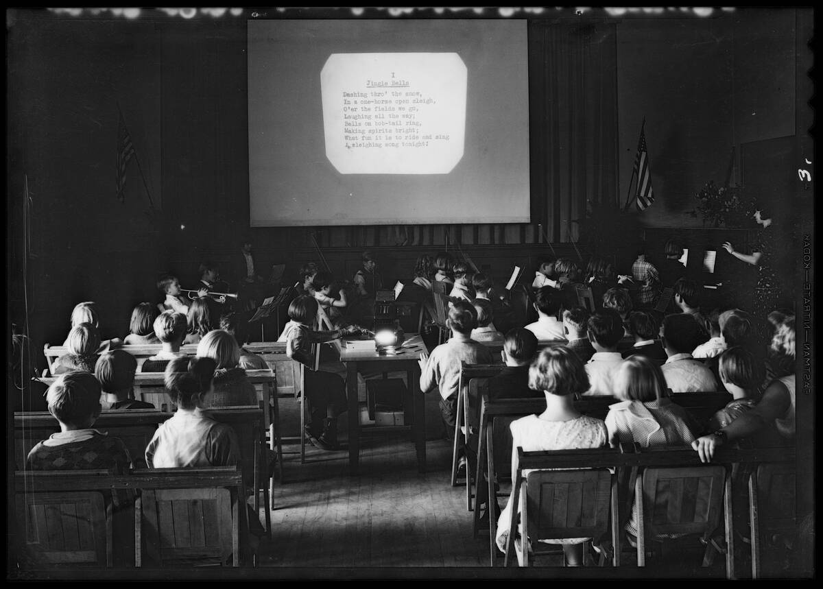Overhead Projector in Classroom