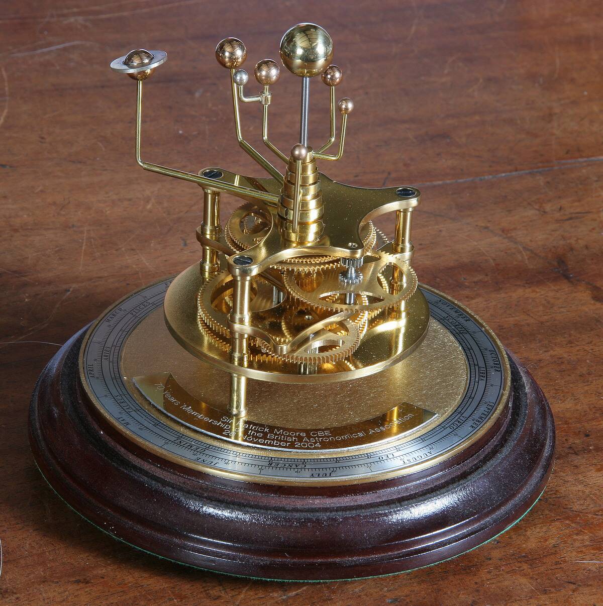 Patrick Moore�s orrery, 2007.