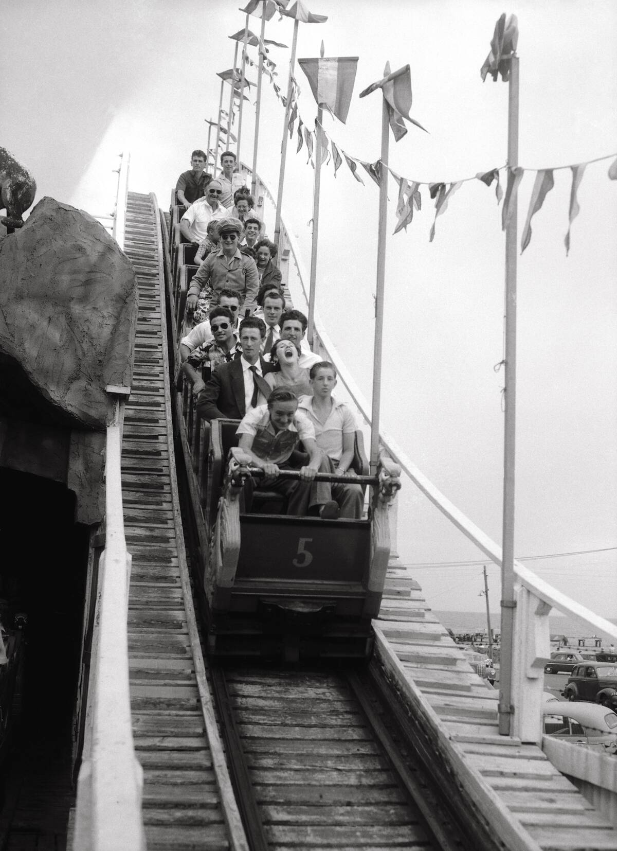 People on the scenic railway