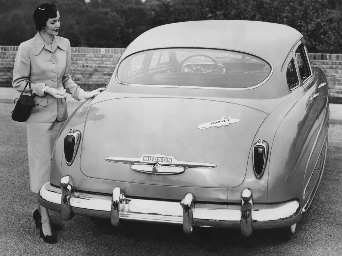 Posing With A Hudson Hornet