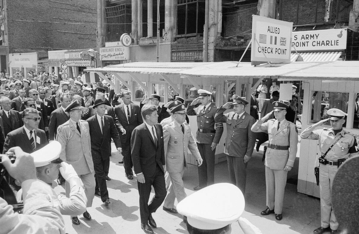 President Kennedy at Check Point Charlie