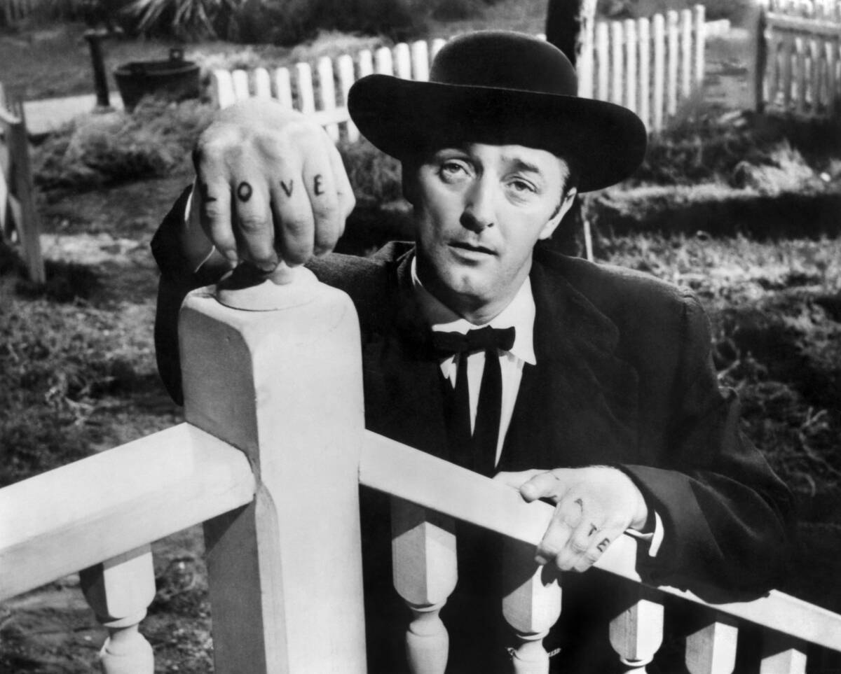Robert Mitchum in The Night of The Hunter
