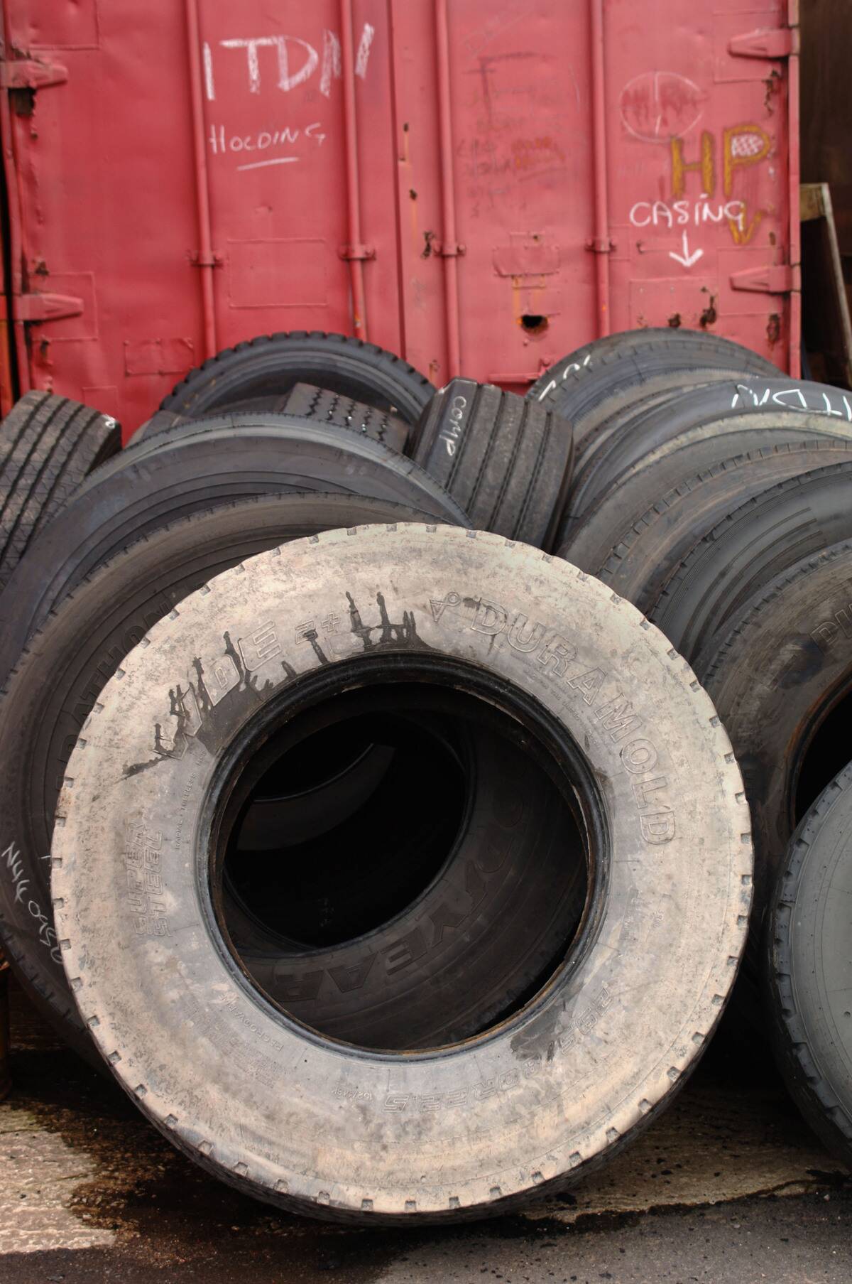 Rows Of Tyres.