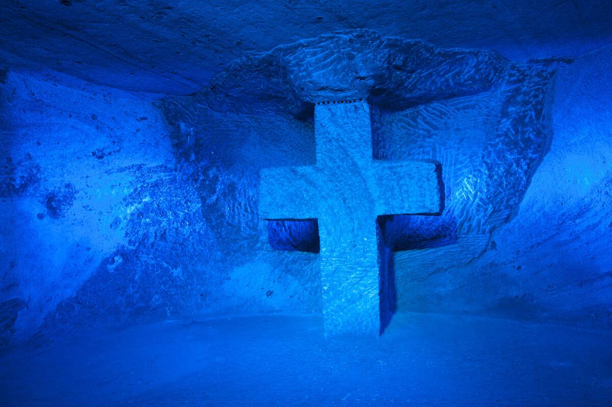 Stations of the Cross at the Salt Cathedral (salt mine) in