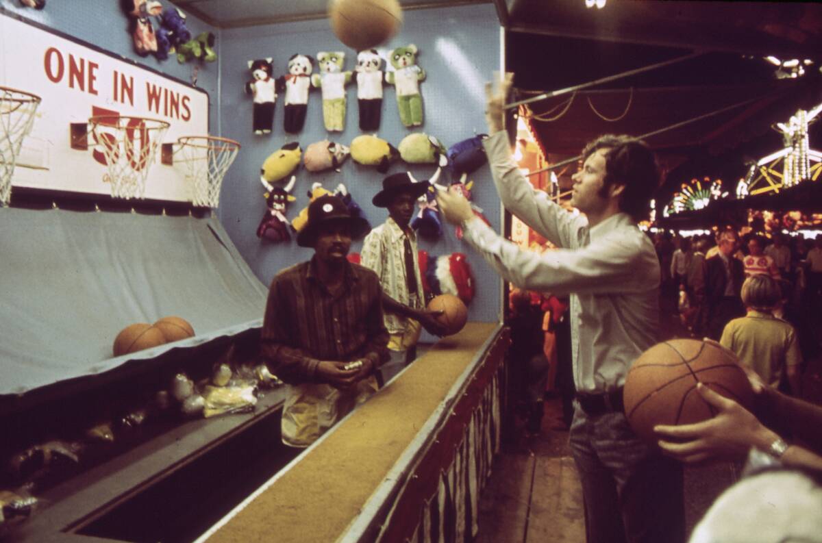 Test of skill at the state fair ca. 1972
