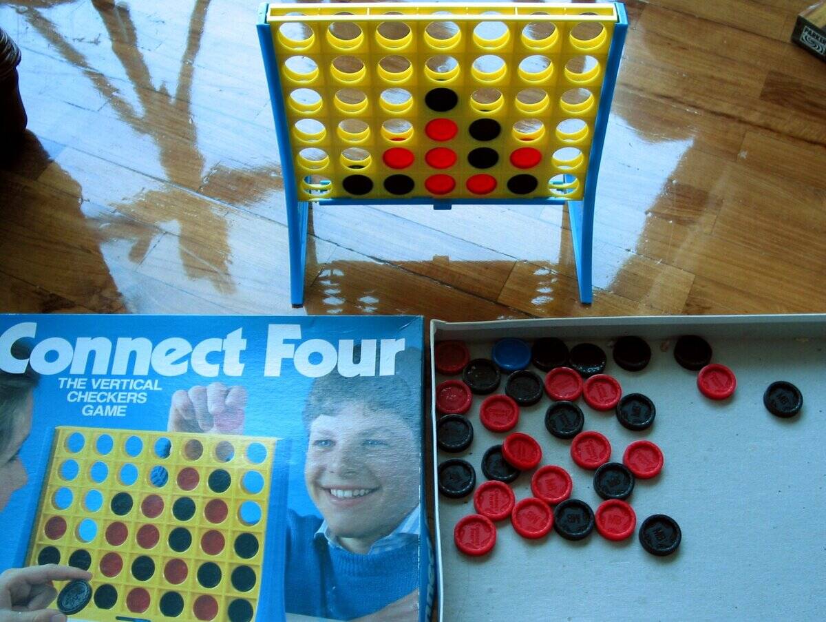 The board game CONNECT FOUR.