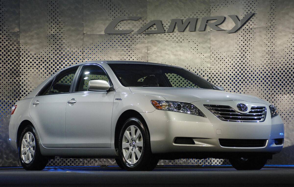 The hybrid version of the Toyota Camry i