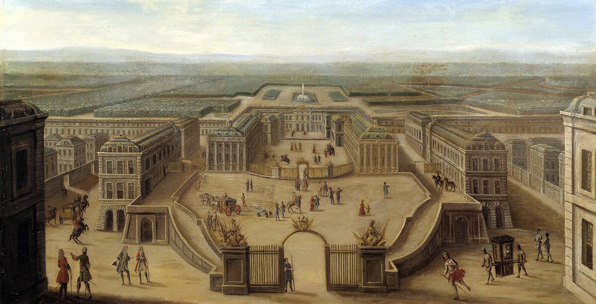 View of the Castle of Versailles from the Place d'Armes