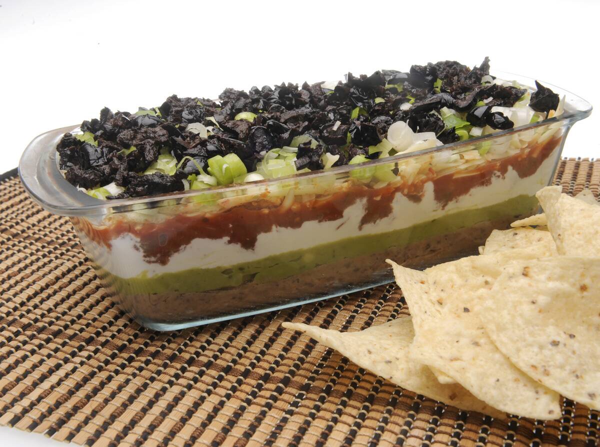 20 Aug 2009. Seven-layer dip. Photo Keith Beaty