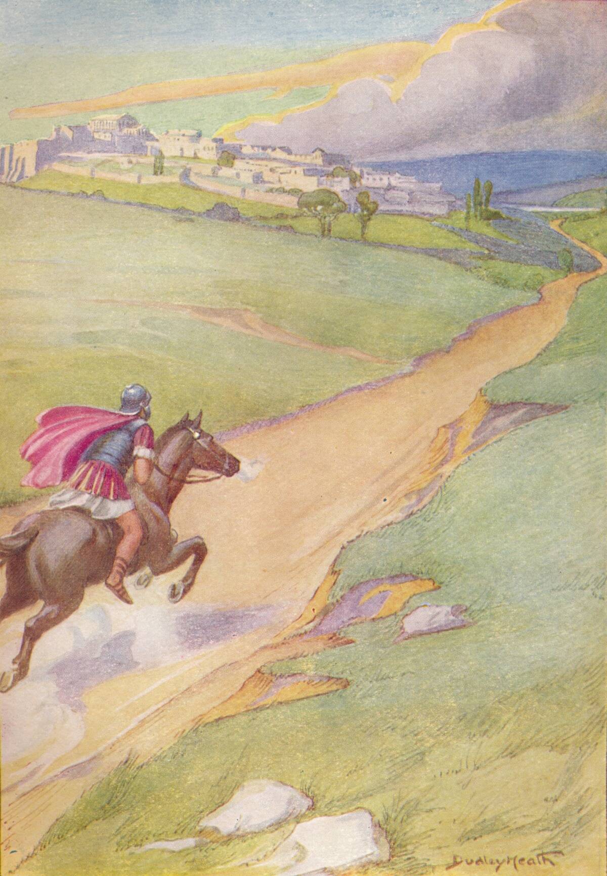 A messenger was seen spurring his horse toward the city', c1912 (1912)