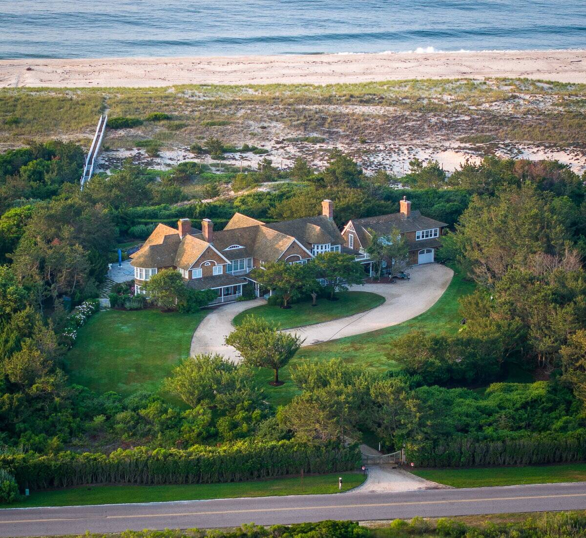 Aerial view of Hamptons property