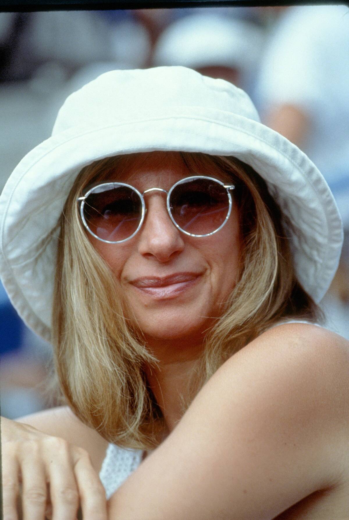 Barbra Streisand at the U.S. Open Tennis Tournament