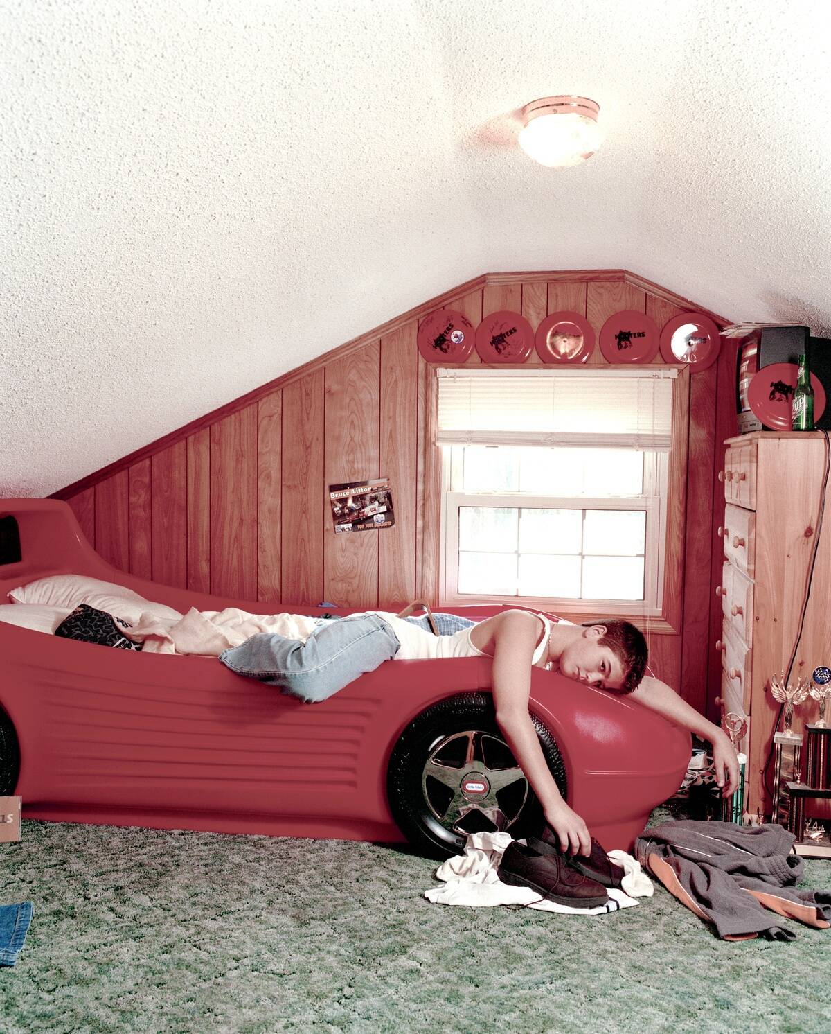 Boy On Corvette Bed