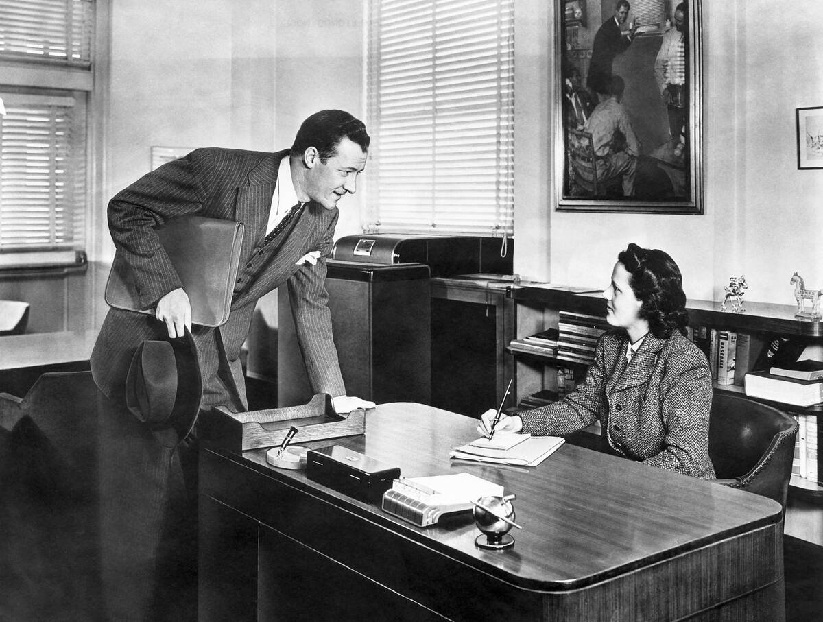 Businessman in Office Reception Room
