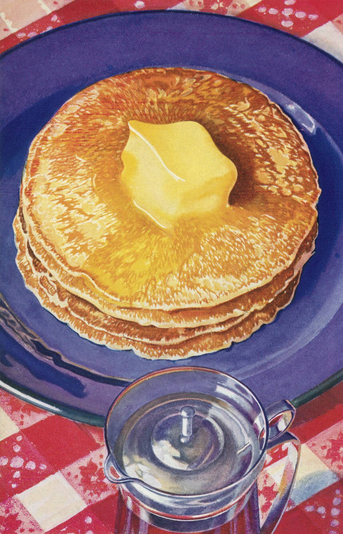 Butter Melting On Pancakes
