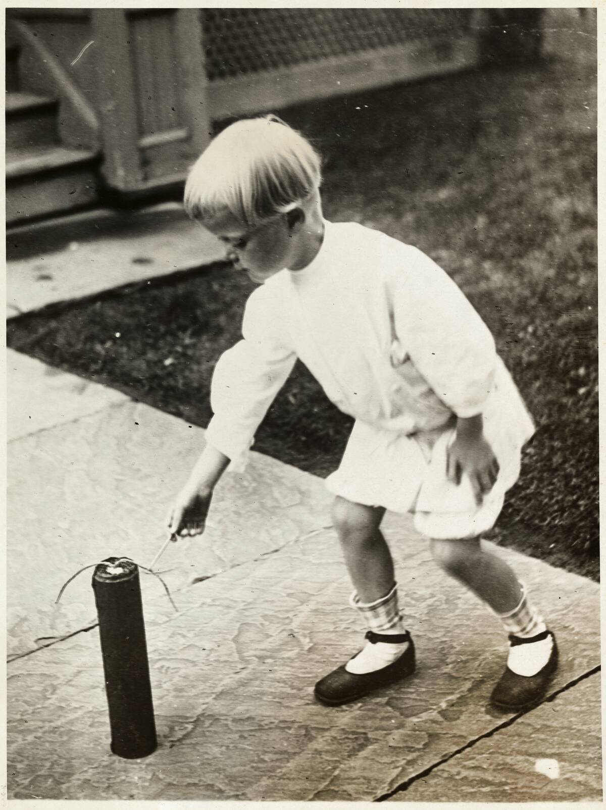 Child Lighting Firecracker