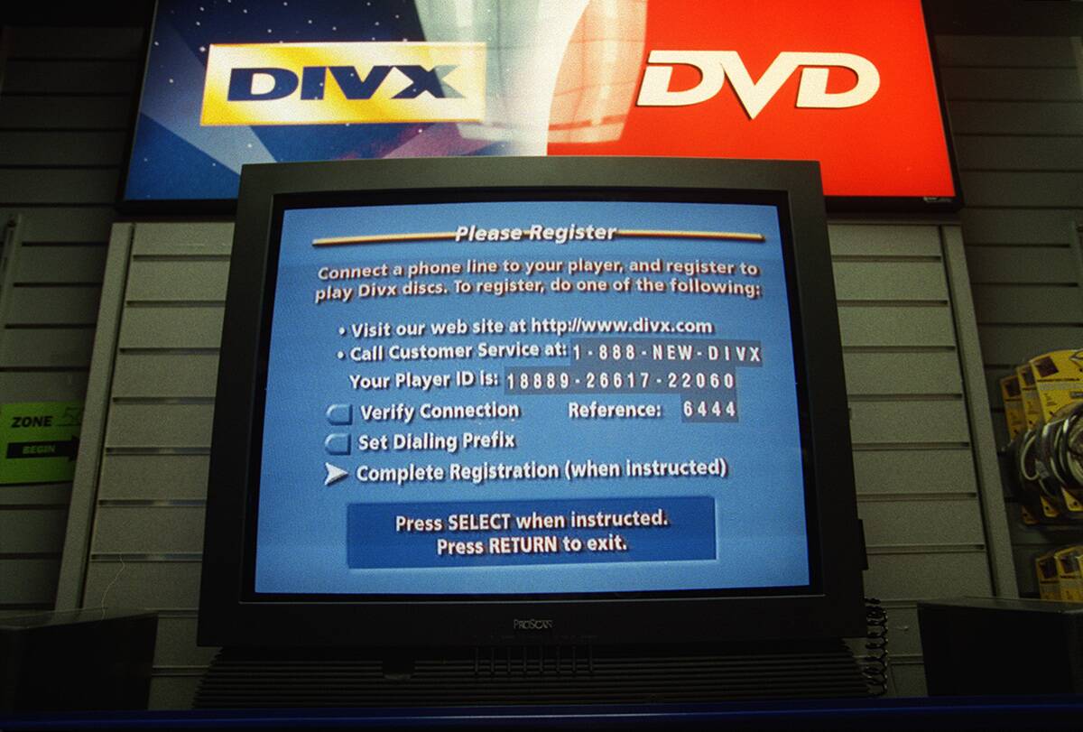 DVD/C/14JUL98/PK/LS ---- The DIVX registration menu. PHoto By Lea Suzuki ALSO RAN: 6/18/99