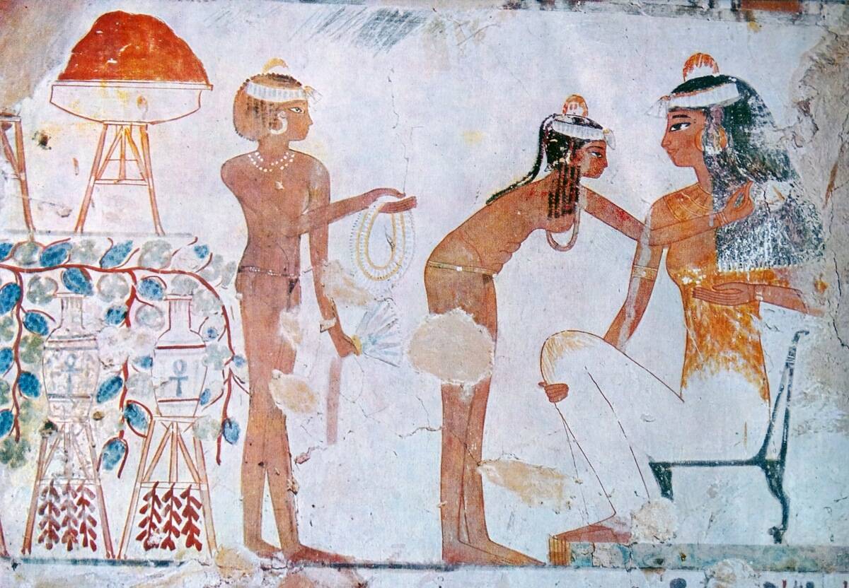 Egyptian Tomb Painting depicting Festival Preparations