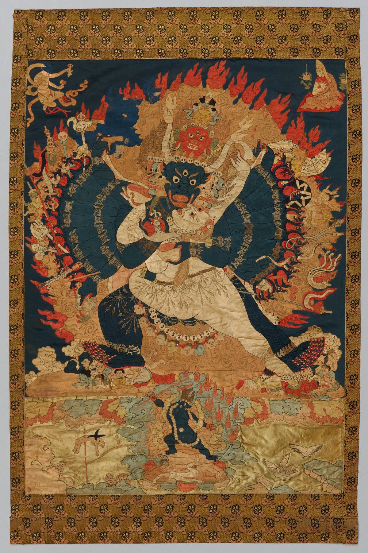 Embroidery: Yama And Consort