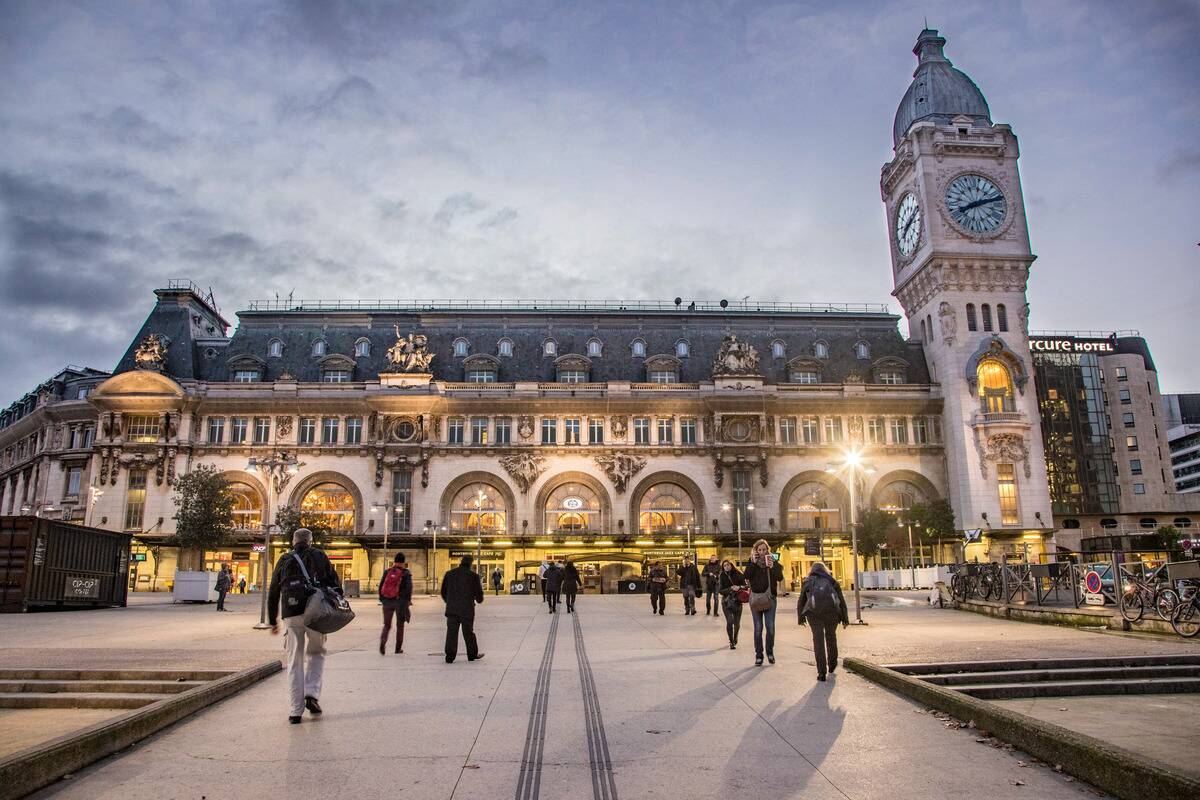 Gare De Lyon Railway Station In Paris