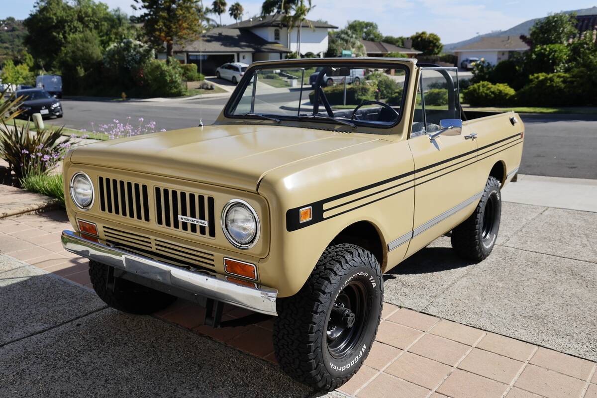 Gary Brown shows off his 1979 International Harvester Scout II at his home