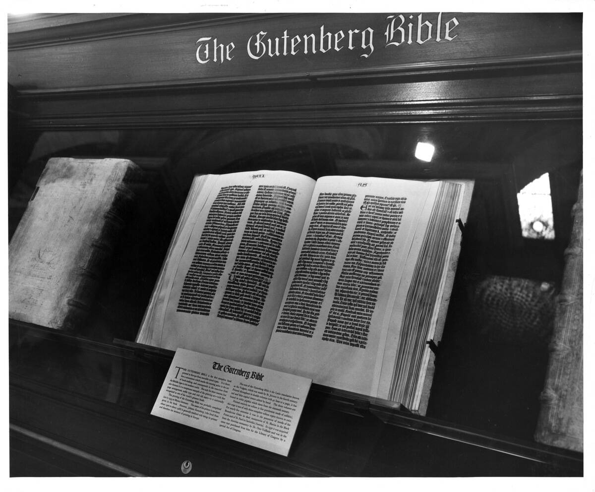 Gutenberg Bible In the Library of Congress In Washington, DC