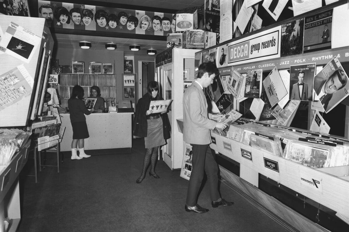 Interior of a Record Shop