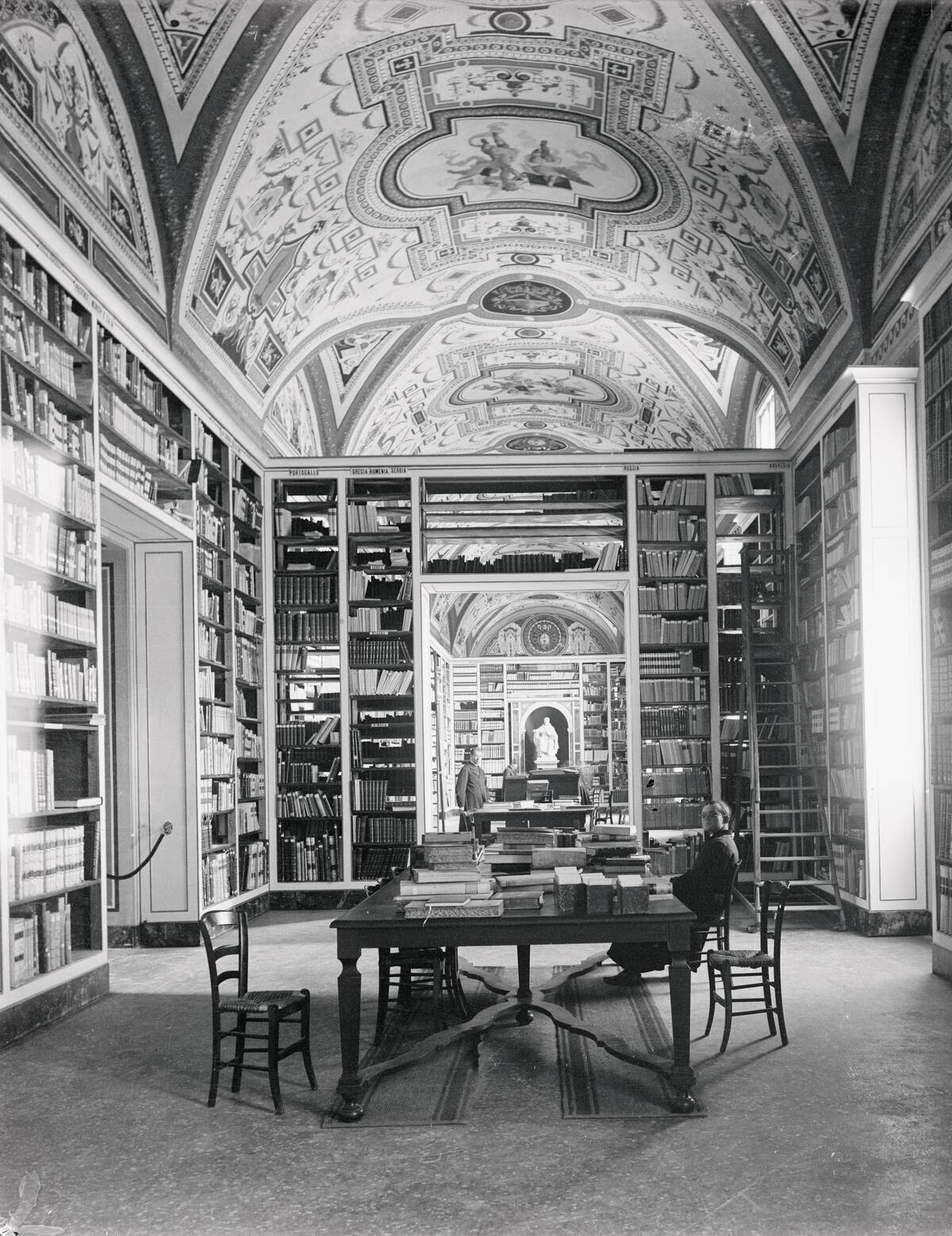Interior View of Reading Room at Vatican Library