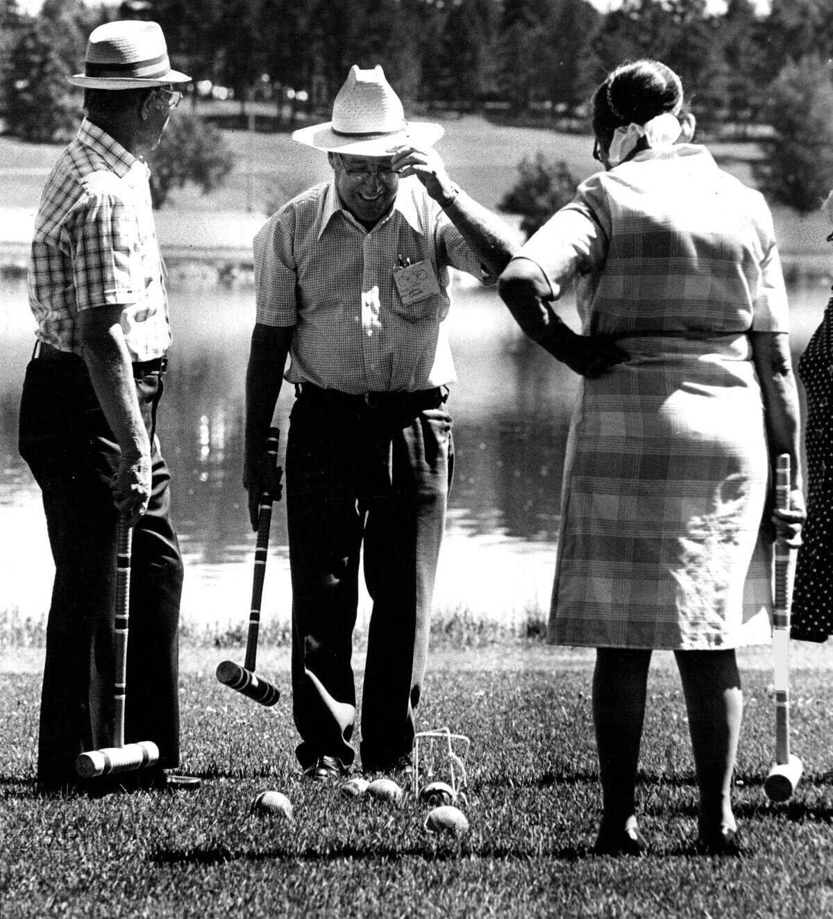 JUN 2 1977, NOV 5 1978; 'Olympians' In Competition; Julian Smith, center, tries to figure out which