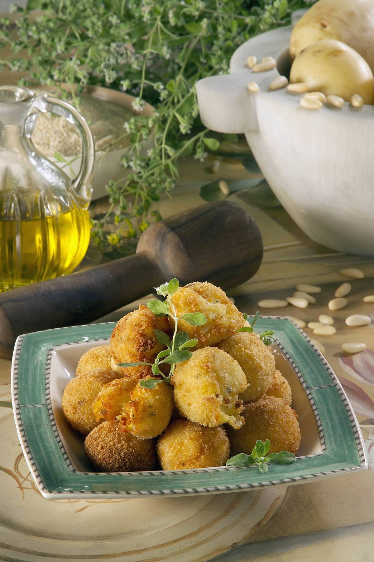 Ligurian cuculli (fried mashed potato dumplings)