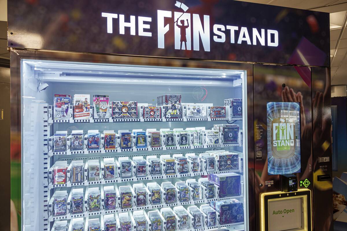 Miami, Florida, Miami International Airport, The Fan Stand, collectible baseball sports cards Pokemon, vending machine, self-service