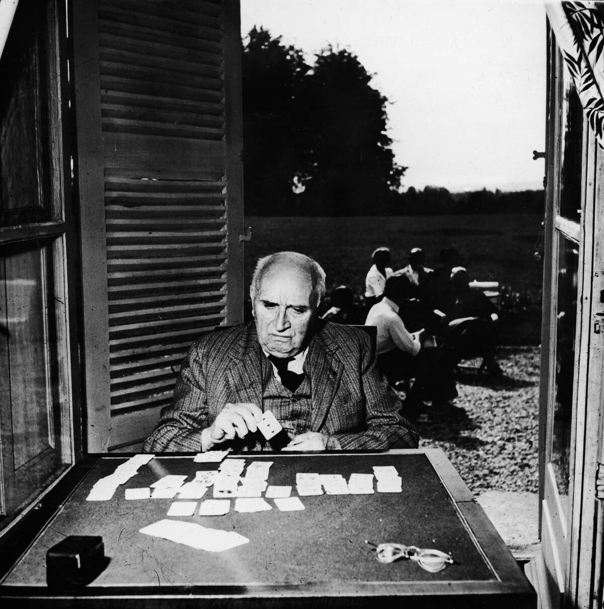 Paul Claudel Playing Solitaire