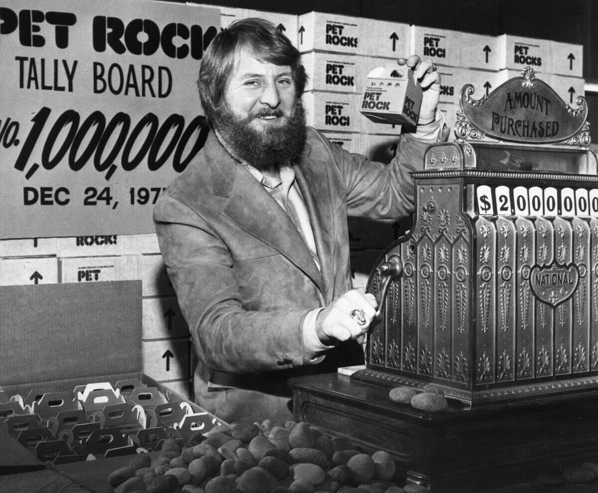 Pet Rock Creator Gary Dahl Working Behind Register