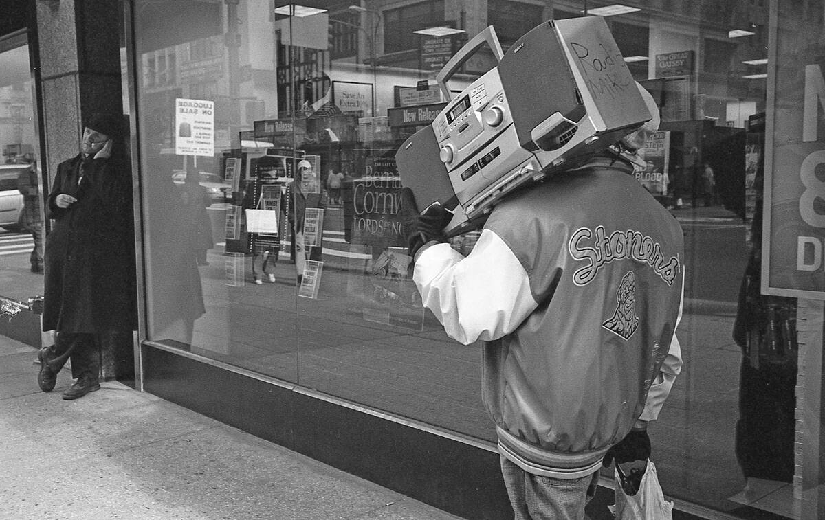 'Radio Mike' With His Boom Box